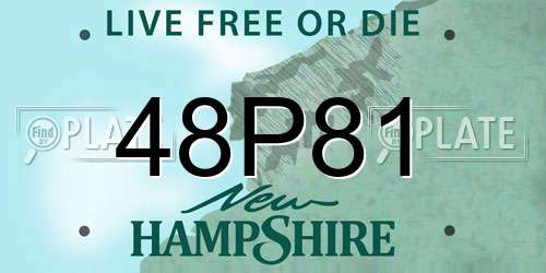 48P81 New Hampshire License Plate