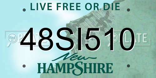 48SI510 New Hampshire License Plate
