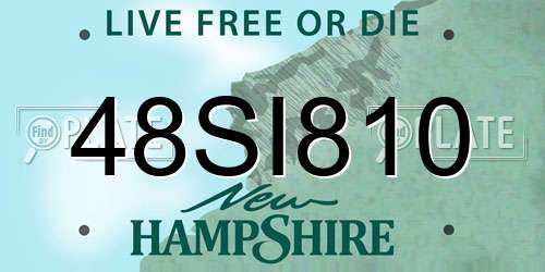 48SI810 New Hampshire License Plate