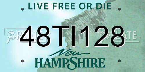 48TI128 New Hampshire License Plate