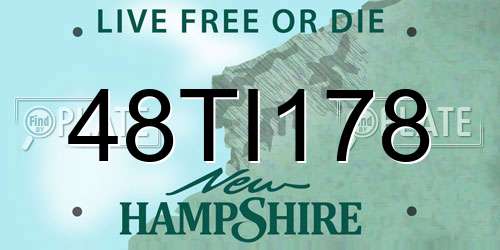48TI178 New Hampshire License Plate