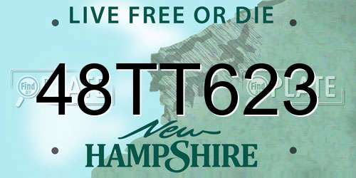 48TT623 New Hampshire License Plate