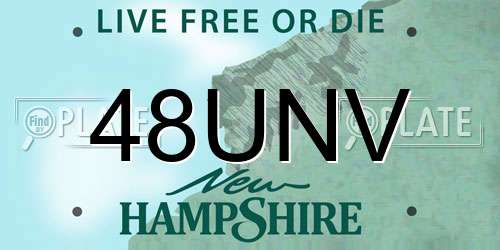 48UNV New Hampshire License Plate
