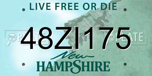 48ZI175 New Hampshire License Plate