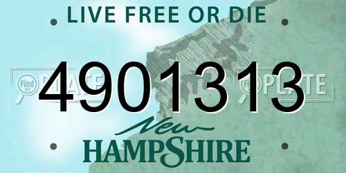 4901313 New Hampshire License Plate