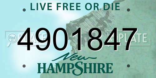 4901847 New Hampshire License Plate