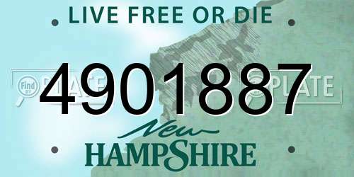 4901887 New Hampshire License Plate