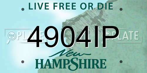 4904IP New Hampshire License Plate