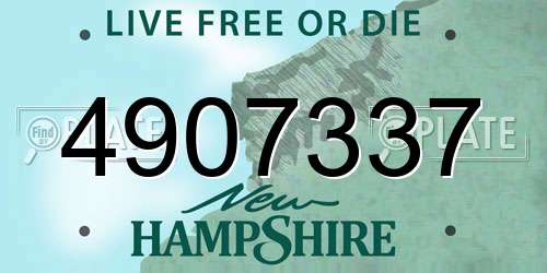 4907337 New Hampshire License Plate
