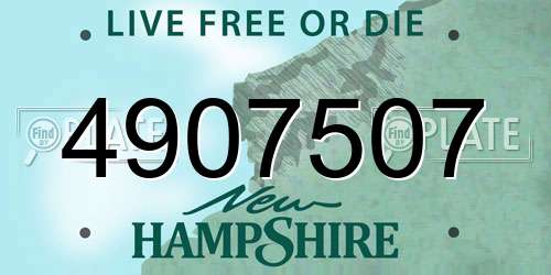 4907507 New Hampshire License Plate