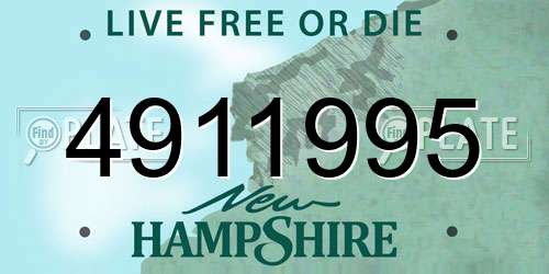 4911995 New Hampshire License Plate
