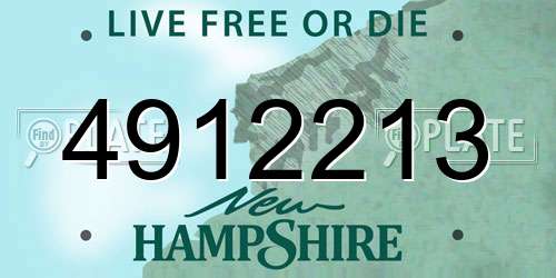 4912213 New Hampshire License Plate