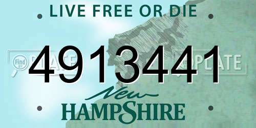 4913441 New Hampshire License Plate