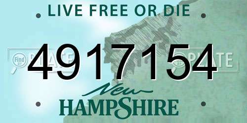 4917154 New Hampshire License Plate