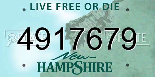 4917679 New Hampshire License Plate