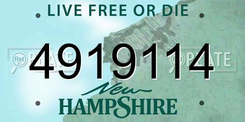 4919114 New Hampshire License Plate