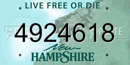 4924618 New Hampshire License Plate