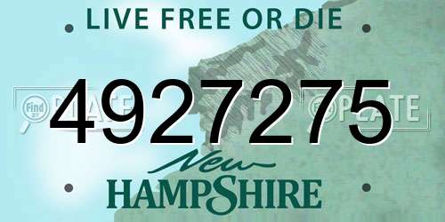 4927275 New Hampshire License Plate