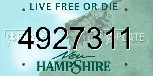 4927311 New Hampshire License Plate