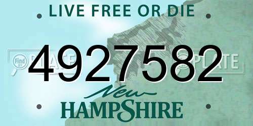 4927582 New Hampshire License Plate