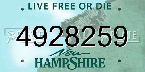 4928259 New Hampshire License Plate