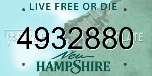 4932880 New Hampshire License Plate