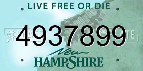 4937899 New Hampshire License Plate