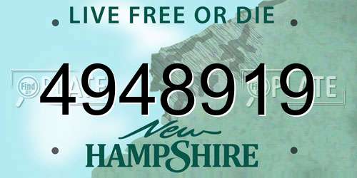4948919 New Hampshire License Plate