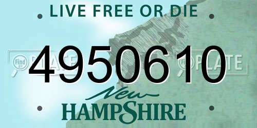 4950610 New Hampshire License Plate
