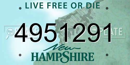 4951291 New Hampshire License Plate