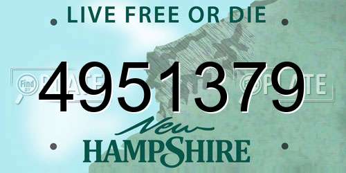 4951379 New Hampshire License Plate