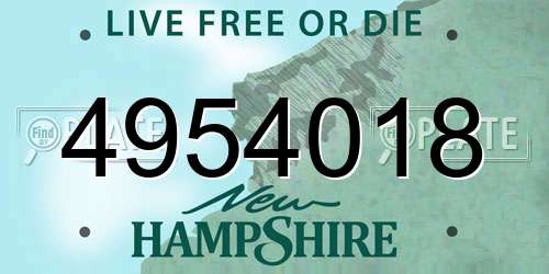 4954018 New Hampshire License Plate