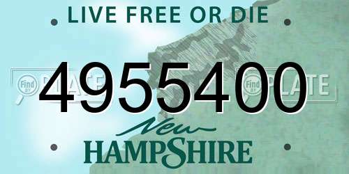4955400 New Hampshire License Plate
