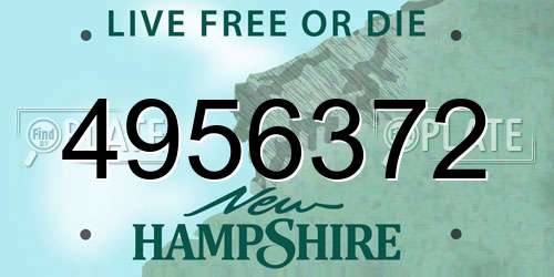 4956372 New Hampshire License Plate