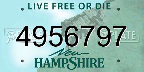 4956797 New Hampshire License Plate