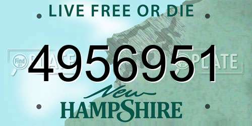 4956951 New Hampshire License Plate