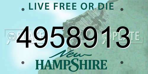 4958913 New Hampshire License Plate