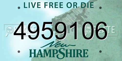 4959106 New Hampshire License Plate