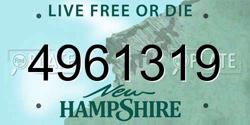 4961319 New Hampshire License Plate