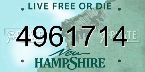 4961714 New Hampshire License Plate