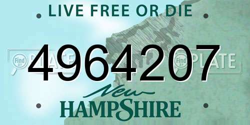4964207 New Hampshire License Plate