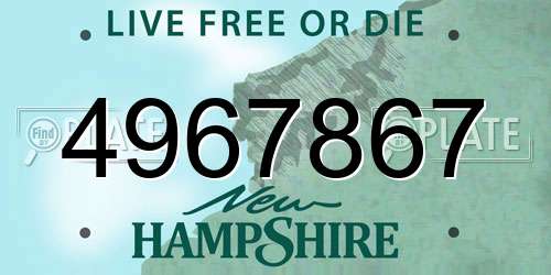 4967867 New Hampshire License Plate