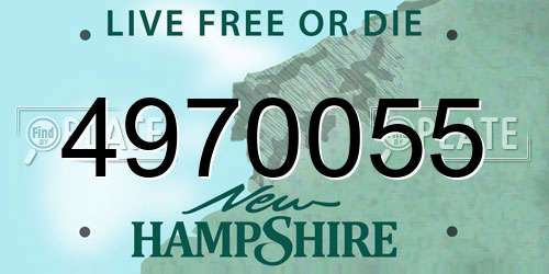 4970055 New Hampshire License Plate