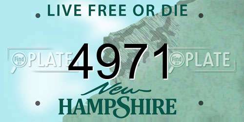 4971 New Hampshire License Plate