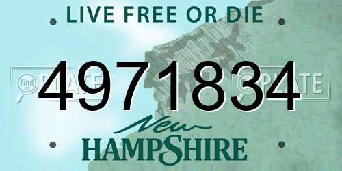 4971834 New Hampshire License Plate