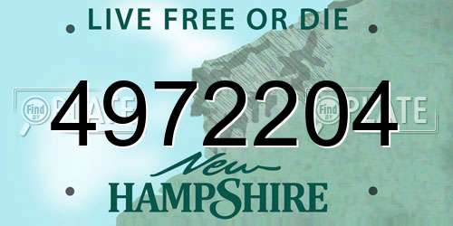 4972204 New Hampshire License Plate