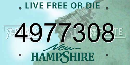 4977308 New Hampshire License Plate