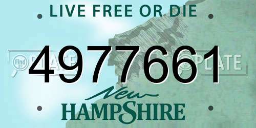 4977661 New Hampshire License Plate