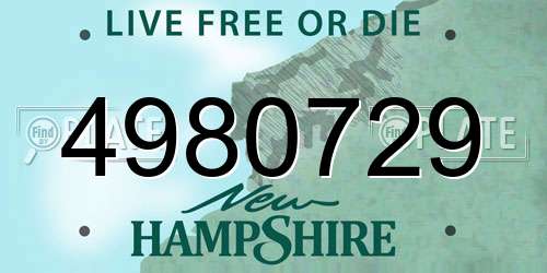 4980729 New Hampshire License Plate