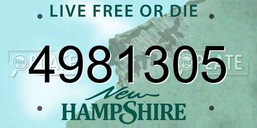 4981305 New Hampshire License Plate
